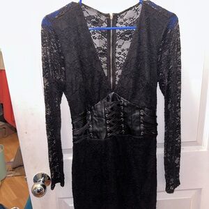 Bebe faux leather corset dress